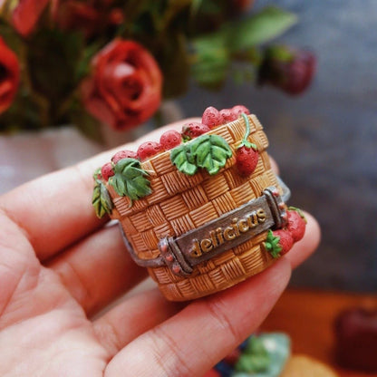 Mini Strawberry Flower Woven Storage Box